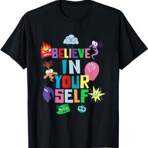 Disney Pixar Inside Out 2 Believe In Yourself T Shirt Emotions Graphic Fan Gift
